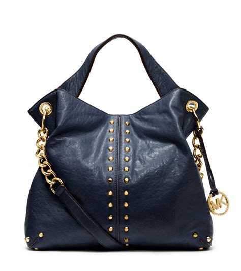 blue michael kors shoulder bag